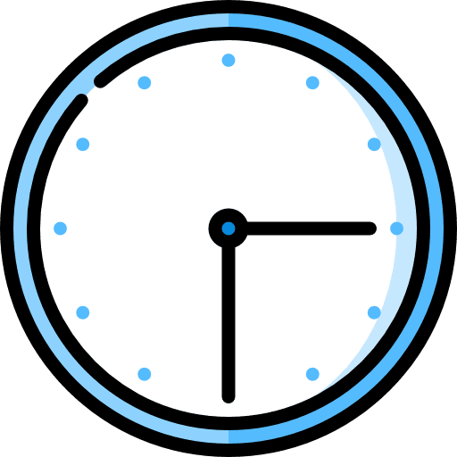 Wall clock time and date time clocks icon