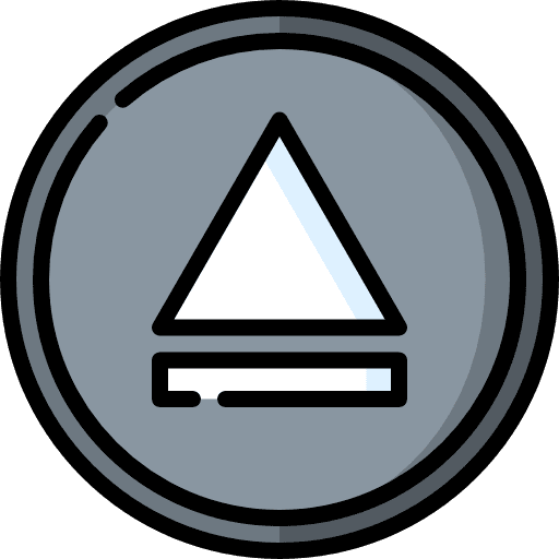 Eject shapes and symbols music player eject icon