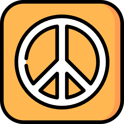 Peace loving shapes and symbols symbol icon