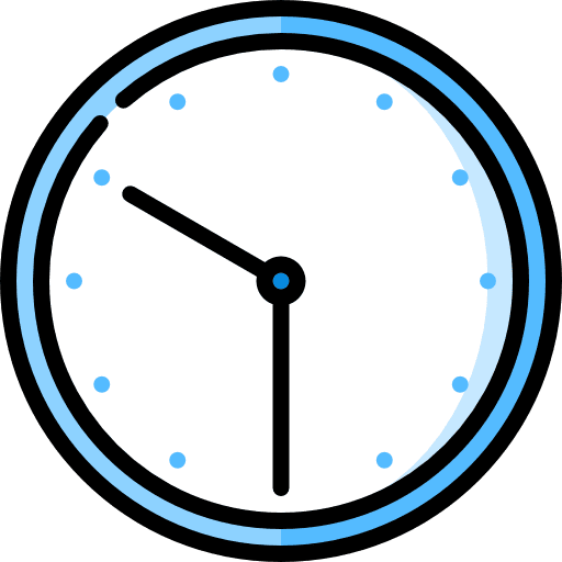 Wall clock time clocks time and date icon