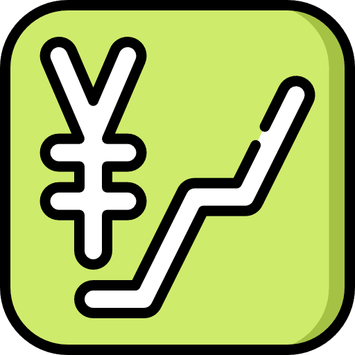 Yen business profits bank icon