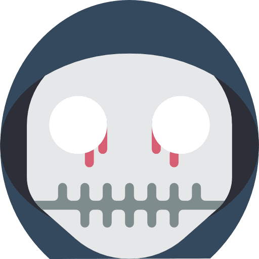 Skull terror emoji avatar icon