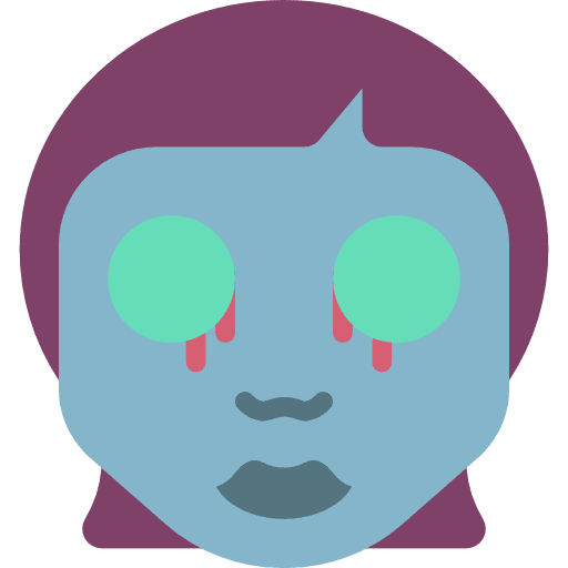 Zombie avatar terror fear icon