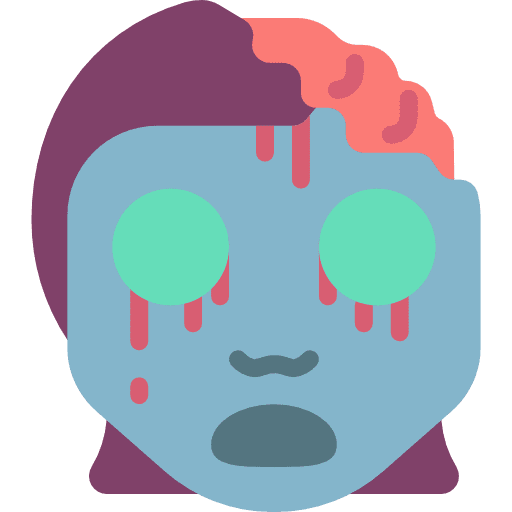 Zombie spooky emoji halloween icon