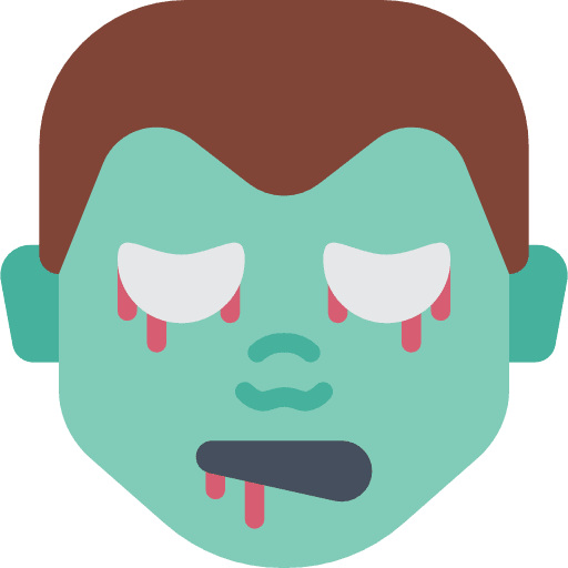 Zombie spooky fear halloween icon