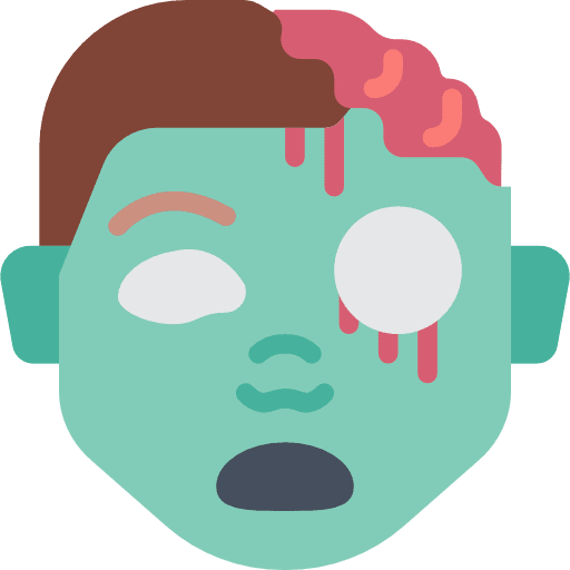 Zombie spooky fear horror icon