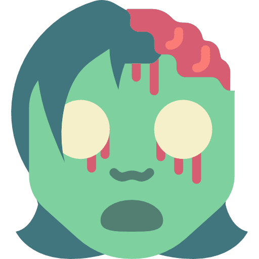 Zombie terror emoji avatar icon