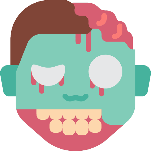 Zombie terror scary emoji icon