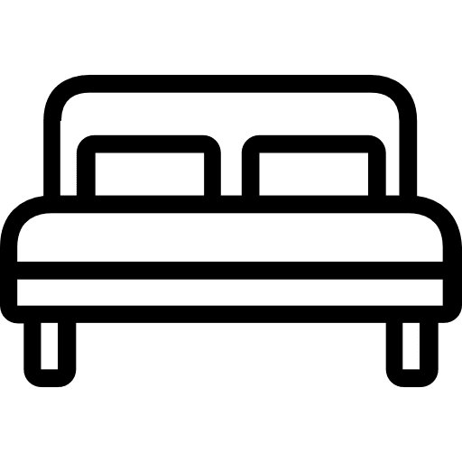 Bed furniture and household furniture bedding icon