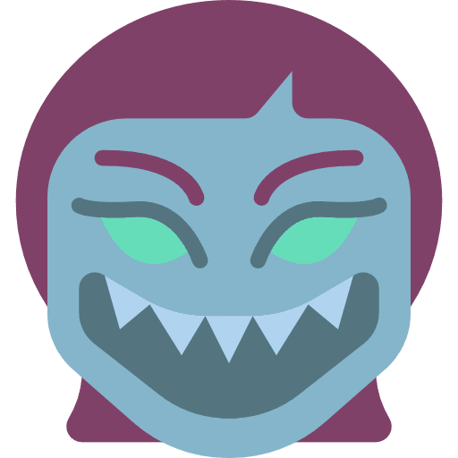 Demon terror horror girl icon