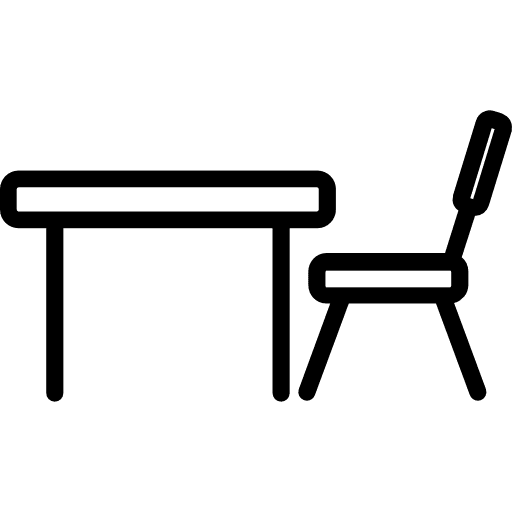 Desk office chair studio icon