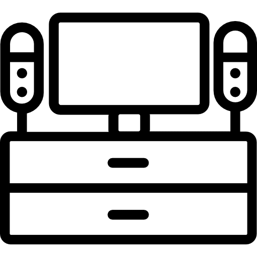 Tv table furniture and household television furniture icon