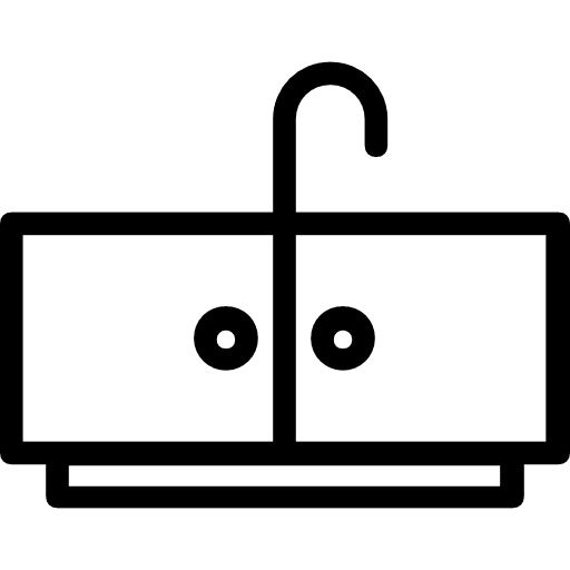 Cabinet bathroom sink furniture icon