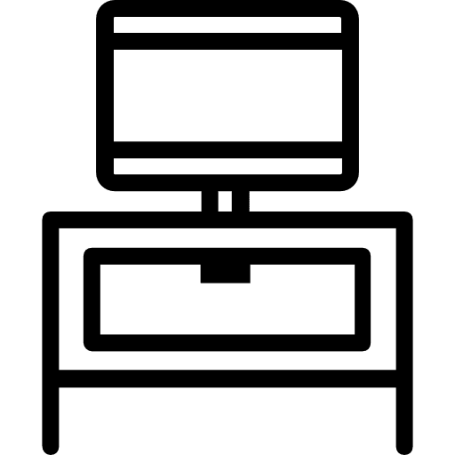 Tv table tv furniture and household cabinet icon