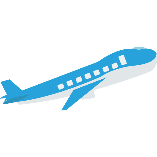 Plane flight airport transportation icon