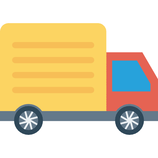 Delivery trucking transport cargo truck icon