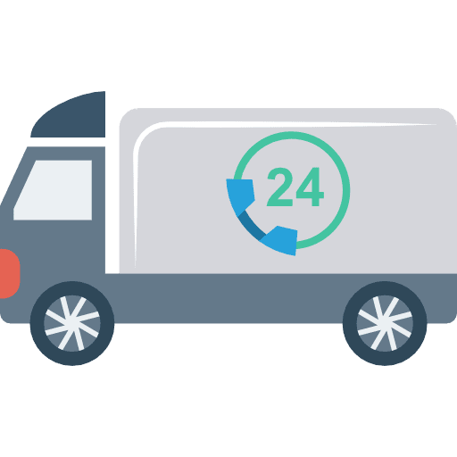 Delivery trucks travel movement icon
