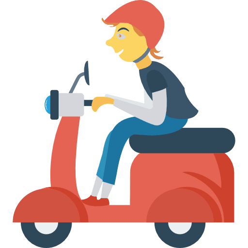 Scooter transport motorcycle motorbike icon