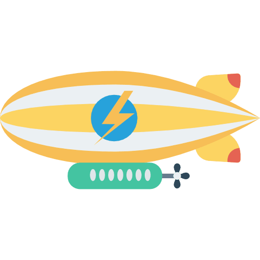 Zeppelin aircraft hydrogen zeppelin icon