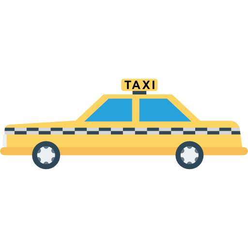 Taxi transport vehicle transportation icon