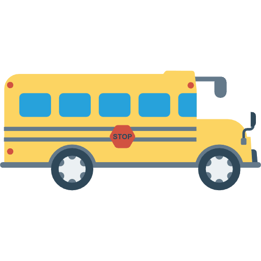 Bus school bus vehicle transportation icon