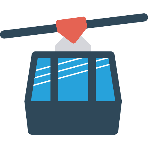 Chairlift automobile vehicle chairlift icon