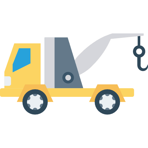 Crane cart transportation tools icon