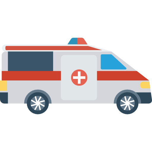 Ambulance transportation emergency medical icon