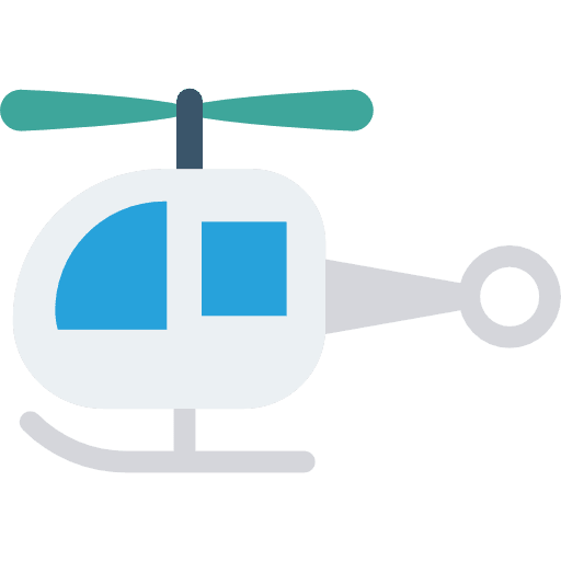 Chopper aircraft flight emergency icon