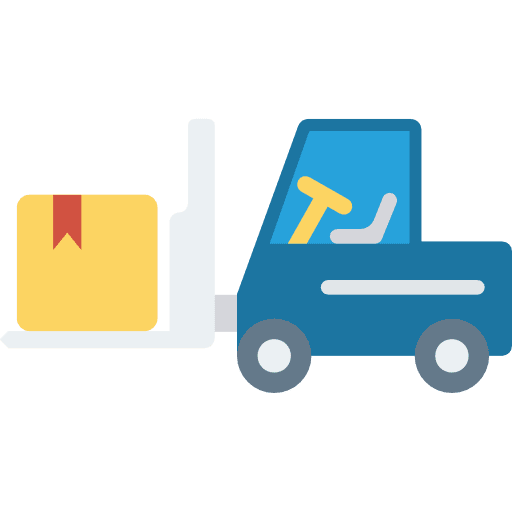 Forklift fork transport truck icon