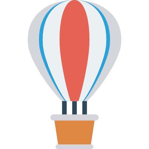 Hot air balloon hot air balloon transport transportation icon