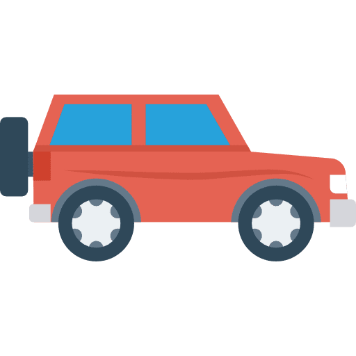 Jeep automobile car transportation icon