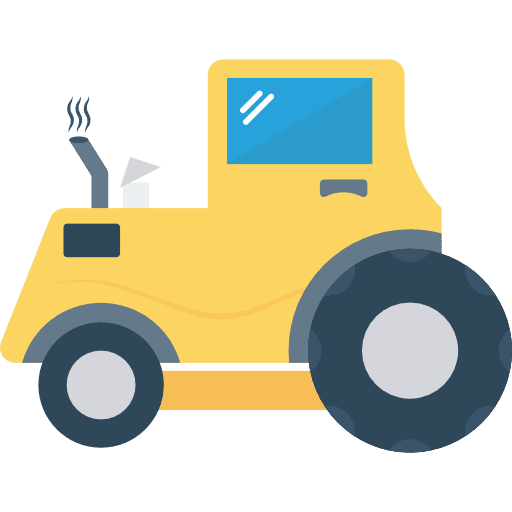 Tractor side view transport agriculture icon