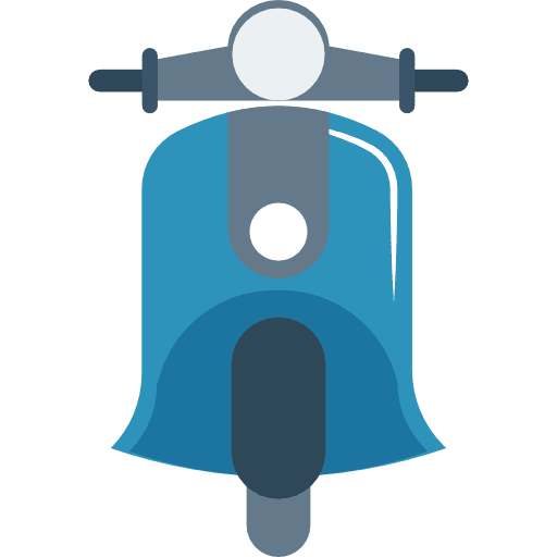 Vespa motorcycle scooter transport icon