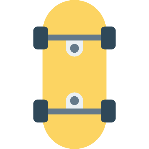 Skateboard skate multisports wheels icon
