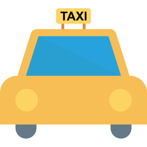 Taxi transport cab automobile icon