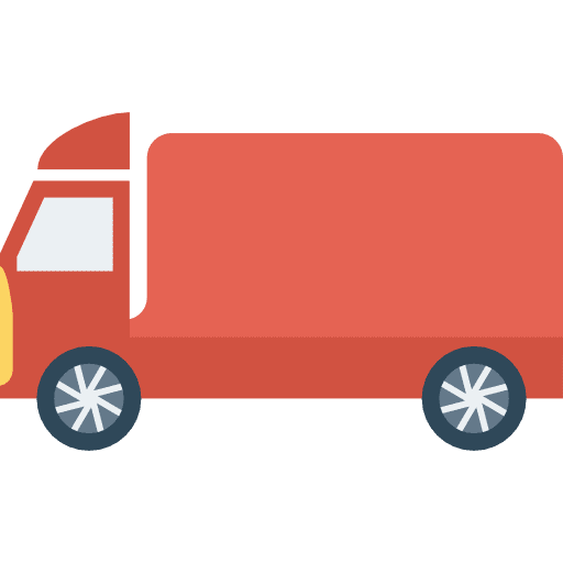 Truck automobile delivery transport icon