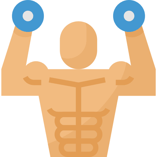 Workout lifting wellness man icon