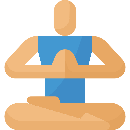 Yoga sitting fitness meditating icon