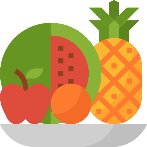 Fruit orange vegetarian food and restaurant icon