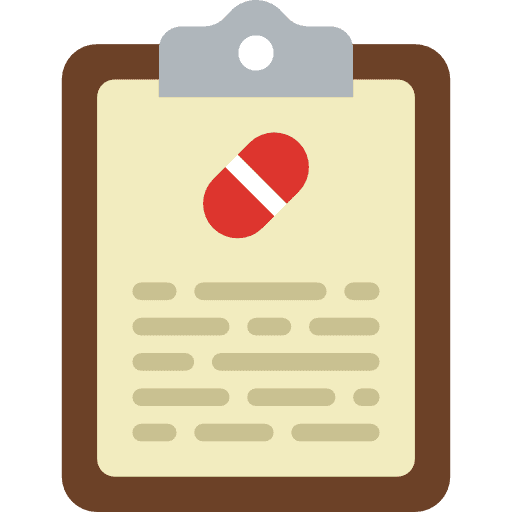 Medical history veterinary health report report icon