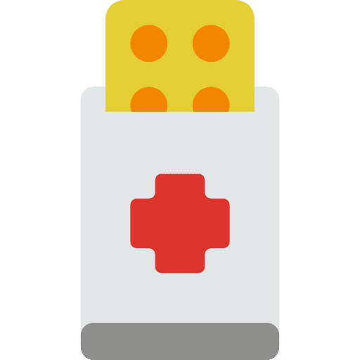 Medicine tablet healthcare and medical pills icon