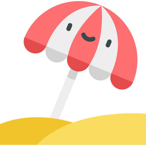 Beach sun umbrella sun beach icon