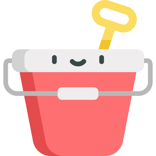 Bucket tools and utensils childhood sand icon