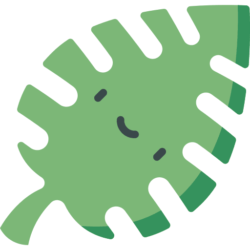 Leaf holidays palm leaf botanical icon