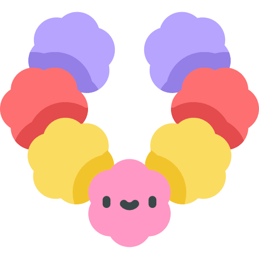 Necklace tropical miscellaneous flowers icon