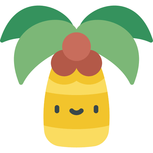 Palm tree beach tropical nature icon