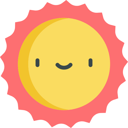 Sun summertime weather nature icon