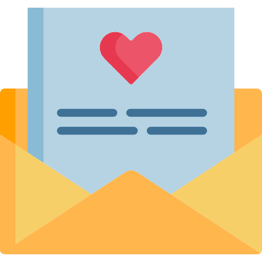 Love and romance love letter valentines day icon