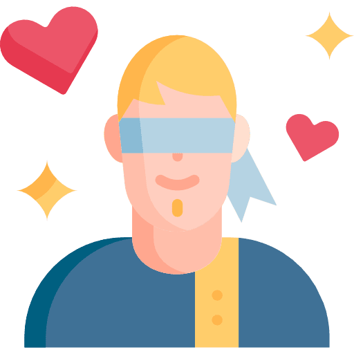 Blind date dating couple date icon